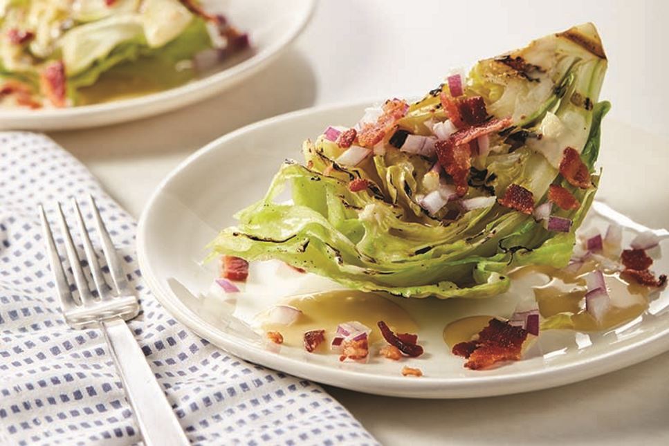Garlicky Grilled Lettuce with Tahini Dressing